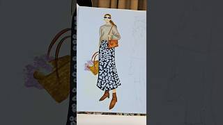 Cosy fall fashion illustration 46 fashionsketches fashionillustration drawing illustrator [upl. by Ecinna]