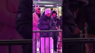 Sana Khan amp Anas saiyad on billboard in New York  Time Square  anassaiyad sanakhanvlogs [upl. by Airtemak]