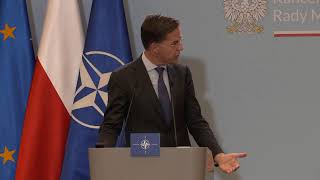 NA ŻYWO  Oświadczenie dla mediów premiera Donalda Tuska i Sekretarza Generalnego NATO Marka Rutte [upl. by Lynad702]