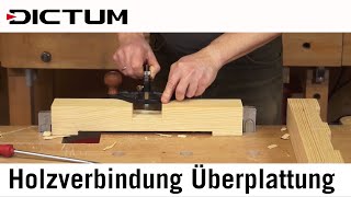 Holzverbindung ÜberblattungÜberplattung  Beispiel Ständerkreuz  Christbaumständer [upl. by Naols]