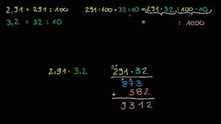 Multiplikation von Dezimalzahlen Stellenwert und Neuordnung [upl. by Baese]
