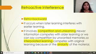 Interference Theory Theory of Forgetting Hindi [upl. by Nyledam]