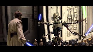 ObiWan Kenobi VS General Grievous  Star Wars  Revanche of the Sith Full Fight [upl. by Sinnej]