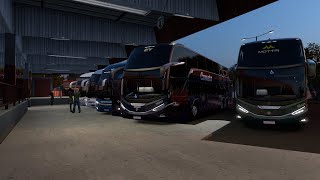 ETS2 MULTIPLAYER  SERVIDOR 128 PLAYERS  MARCOPOLO G8 1800 DD  MAPA RBR [upl. by Hareenum]