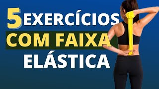 Exercícios de pilates com faixa elástica para fortalecer braços e ombros [upl. by Yrian]