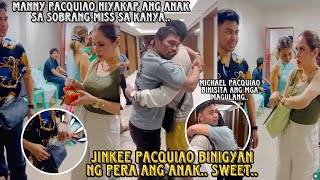 JINKEE PACQUIAO INABUTAN NG CASH ANG ANAK SOBRANG NAMISS NI MANNY PACQUIAO SI MICHAEL YAKAP MAHIGPIT [upl. by Akimrej835]