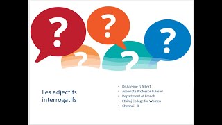 Les adjectifs interrogatifs [upl. by Nassi]