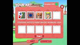 STARVING ARTISTS OP MACRO AUTO PAINT IMAGE  INFINITE ROBUX [upl. by Tita]