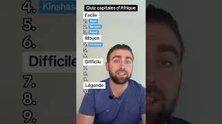 Quiz sur les capitales d’Afrique 🌍 [upl. by Tan]