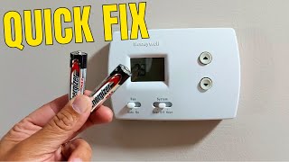 How to Change Batteries in Honeywell Home Thermostat 2024  Quick Video [upl. by Akessej]