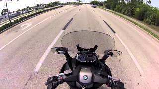 2013 BMW C650GT Sapphire Black Maxi Scooter Ride amp Spec Video [upl. by Leavitt]