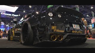 4K Black X Gold Liberty Walk LBWK GTR R35  ARMYTRIX  Platinum Forged  SEMA Customer Spotlight [upl. by Yelmene399]