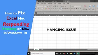 how to Fix Excel Not Responding Freezing or Slow  hang issues in Windows 10 [upl. by Aniale]