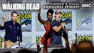 Andrew Lincoln amp Danai Gurira Make Surprise Appearance at The Walking Deads Final Panel [upl. by Purington]