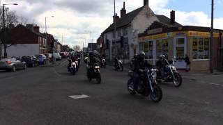 Hells angels Neil Mott funeral tribute 2014 [upl. by Ariada384]