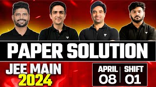 JEE Main 2024 Paper Solution  8th April Shift 1 [upl. by Cia]