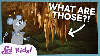 What are Stalactites and Stalagmites  Lets Explore Caves  SciShow Kids [upl. by Hubie457]