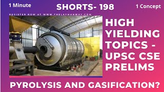 What is Pyrolysis and Gasification Explained for UPSC prelims ias civilservices psc shorts [upl. by Althea]