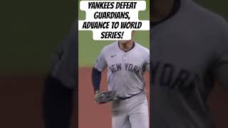 Yankees DEFEAT Guardians ADVANCE TO WORLD SERIES [upl. by Llerrah]