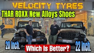 Finally New Alloys Tyres lga Diye Thar Roxx Mein  Side Affects of This Tyre Size tyre tharroxx [upl. by Shevlo]