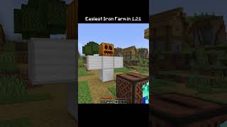 Easiest Iron Farm in Minecraft minecraft shorts [upl. by Timothy]