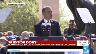 Barack Obama  quotLa liberté ne peut pas perdurer si nous ne sommes pas prêts à mourir pour ellequot [upl. by Aiselad]