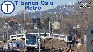 Tbane Oslo  Metro  Norway  Sporveien Tbanen  Ruter  2022 [upl. by Allayne616]