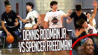 Dennis Rodman Jr vs Spencer Freedman 3 POINT SHOOTOUT Dennis Rodmans Son Has a JUMPER [upl. by Alinna]