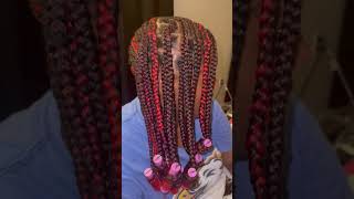 Feed in braids with curls knotlessboxbraids boxbraids asheamarie braids [upl. by Adikram101]