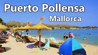 Pollensa Mallorca  Puerto Pollensa  Spain  Beach Walk [upl. by Vergil457]