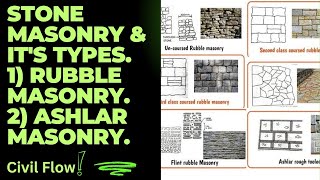 Stone Masonry amp its classificationRubble Masonry amp its typesAshlar Masonry its typesstonemasonry [upl. by Tymothy919]