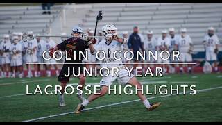 Colin O’Connor Towson Junior Year Lacrosse Highlights [upl. by Aleak]