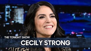 Cecily Strong Spills on Her SNL Departure and Why She Displays Wigs in Her Home  The Tonight Show [upl. by Ylhsa]