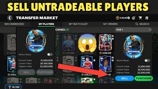 HOW TO SELL UNTRADABLE PLAYERSEA FC MOBILE [upl. by Nelav]