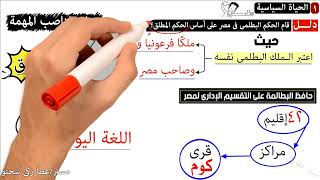 مصر تحت حكم البطالمة للصف الاول الاعدادى [upl. by Ellinej]