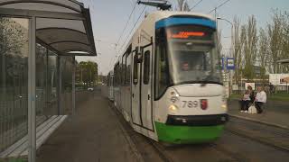 Poland Szczecin tram 6 ride from Robotnicza to Plac Rodła [upl. by Asined864]