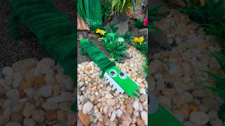 DIY Wooden Popsicle Crocodile Craft  Easy amp Funny Craft to Do at Home diy craft craftyfun kids [upl. by Jody]