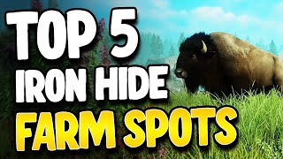 Best Iron hide Farm Locations In New World [upl. by Hgierb]