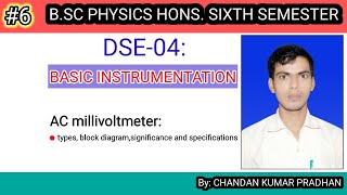 BASIC INSTRUMENTATION Types block diagram significance and specifications of AC millivoltmeter [upl. by Eelek857]