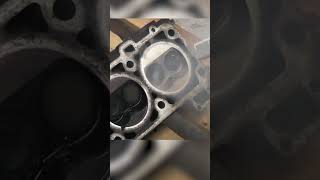 Dry Ice blasting  cleaning a Porsche cylinder head [upl. by Elatsyrk]