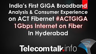 ACT Fibernet 1Gbps Internet on Fiber in Hyderabad  In Depth Analysis [upl. by Mathis]