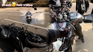 RS 200 live Crash😓 full video Aur r15 ka hyper lean😱 [upl. by Oona198]