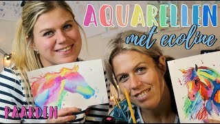 AQUARELLEN MET ECOLINE  Joyce amp Jaydee de Vos [upl. by Yespmed]