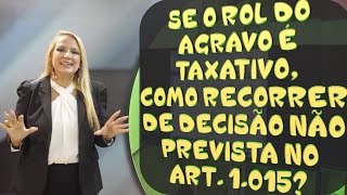 O Rol de Hipóteses do Agravo de Instrumento é Taxativo [upl. by Belloir106]