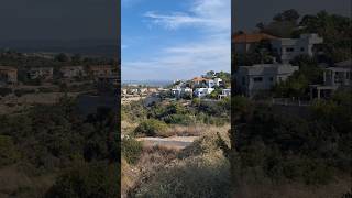 View of Zichron Yaakov amp the Carmel Beach area Mediterranean Sea Israel views lookout village [upl. by Etireuqram818]