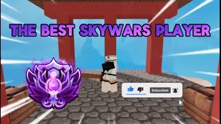 The Best MOBILE SkyWars Player… Roblox BedWars [upl. by Hook]