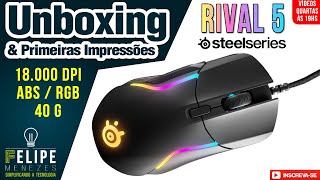 Na minha opinião o mouser gamer Rival 5 da Steelseries é o mais versátil e confortável unboxing [upl. by Kleinstein144]