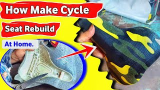 MTB Ranger Cycle Ka Seat Kaise Banaen How Make Cycle Seat Rebuild At Home RAJU G CYCLE MECHANIC [upl. by Elehcin]