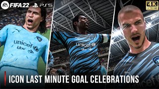 FIFA 22  ICON Last Minute Goal Celebrations  PS5™ 4K 60FPS [upl. by Hammond]