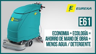 Fregadora de Suelos Profesional Acompañada E61  Máquinas de limpieza industrial compactas de Eureka [upl. by Aissyla]